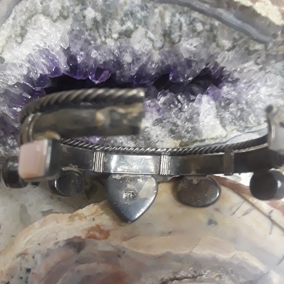 🚫SOLD🚫Vtg Sterling Multi Stone Cuff - Picture 5 of 7